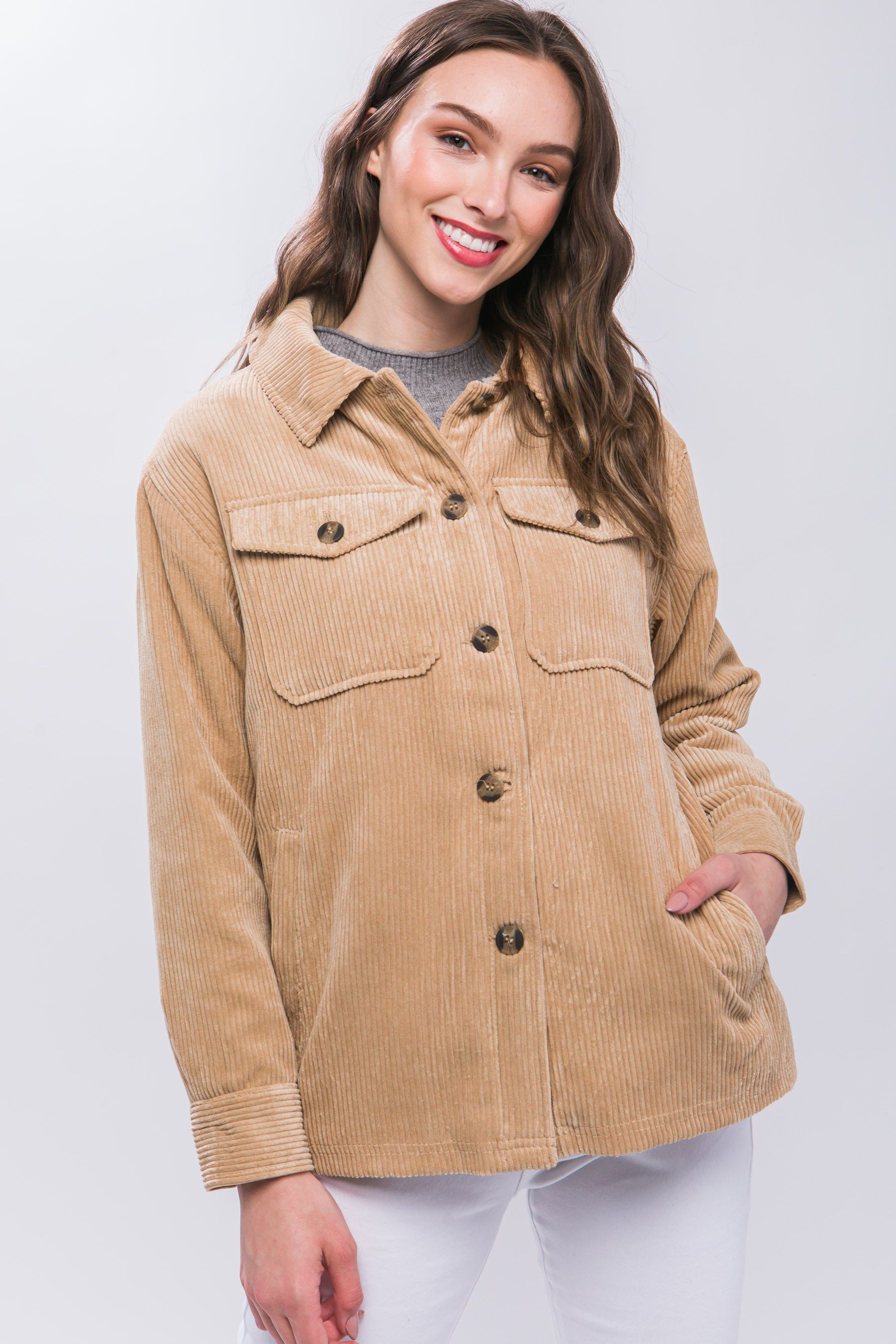 Cord sherpa jacket on sale women's