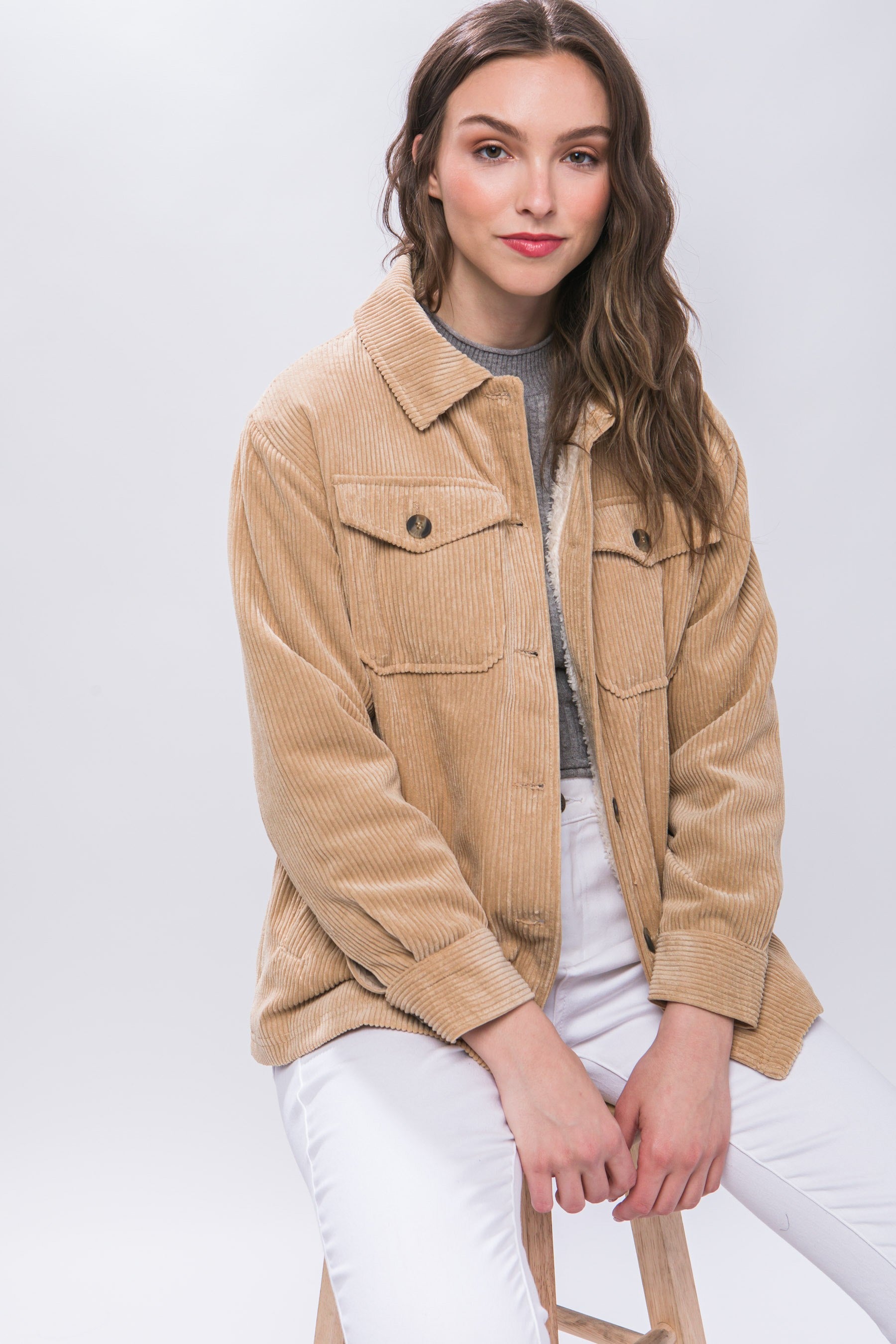 Tan cord sale jacket womens