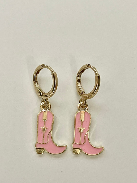Cowboy Like Me Earrings (Pink)