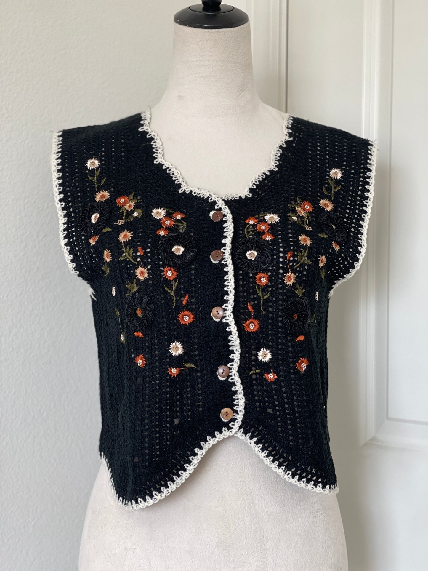 Floral Knitted Vest Top