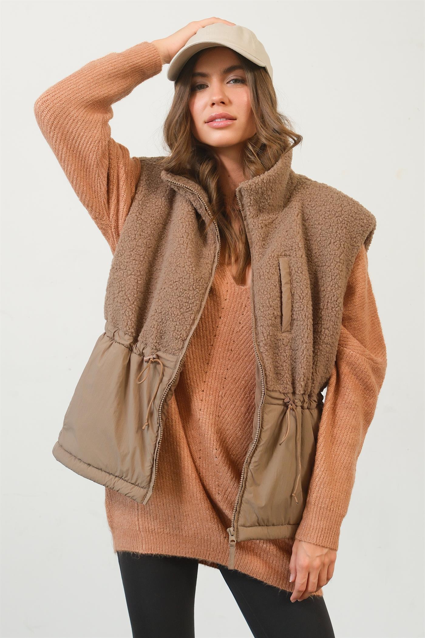 Brown Teddy Vest