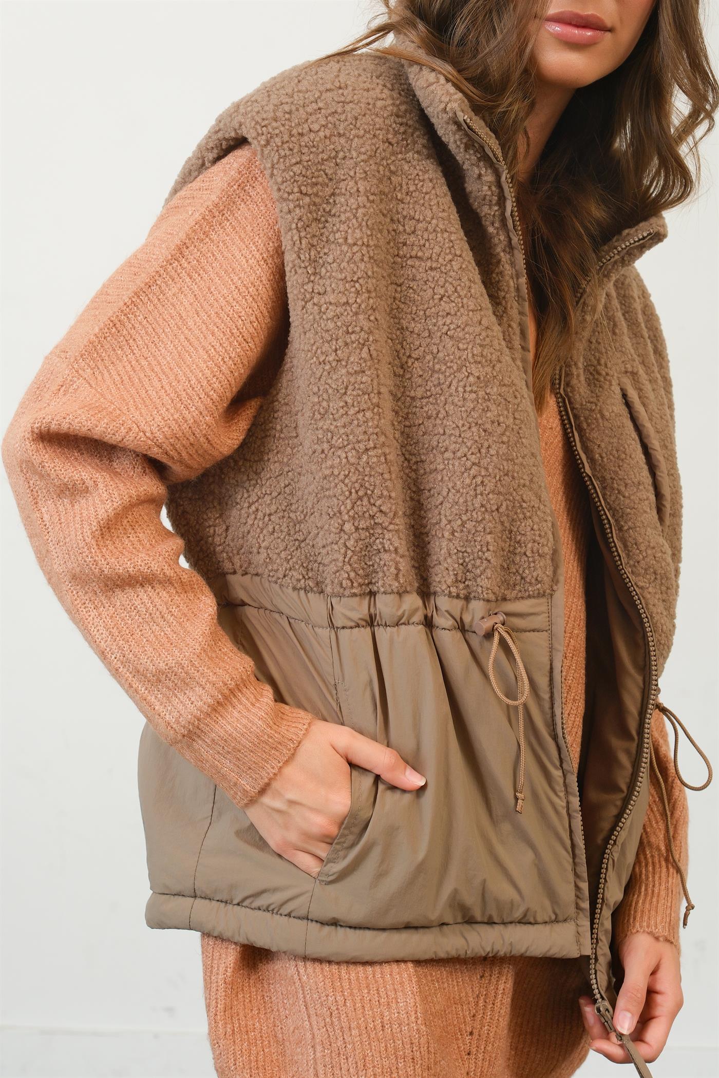 Brown Teddy Vest