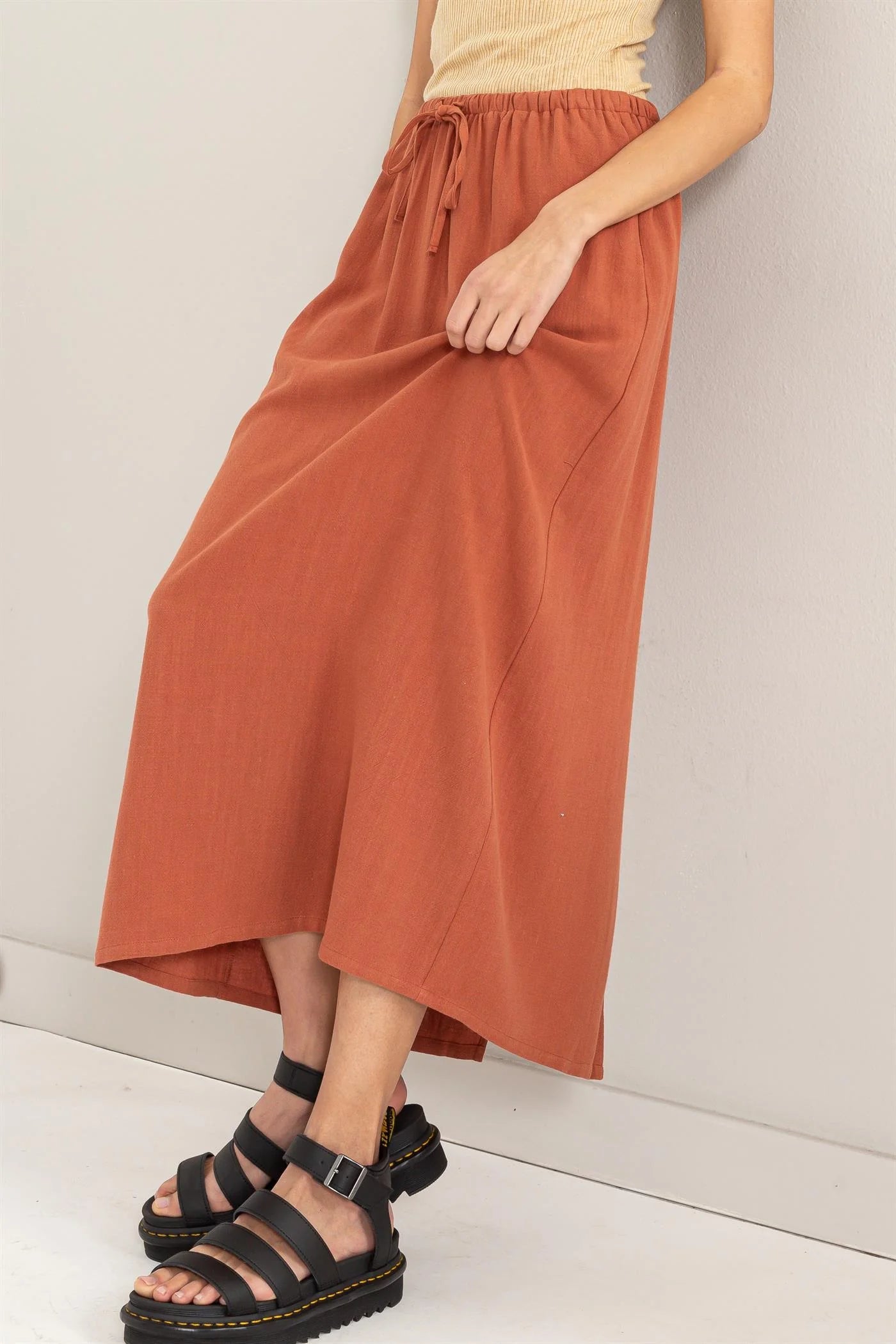 Linen Skirt (Rust)