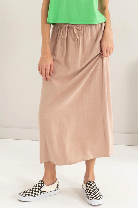 Linen Skirt (Tan)