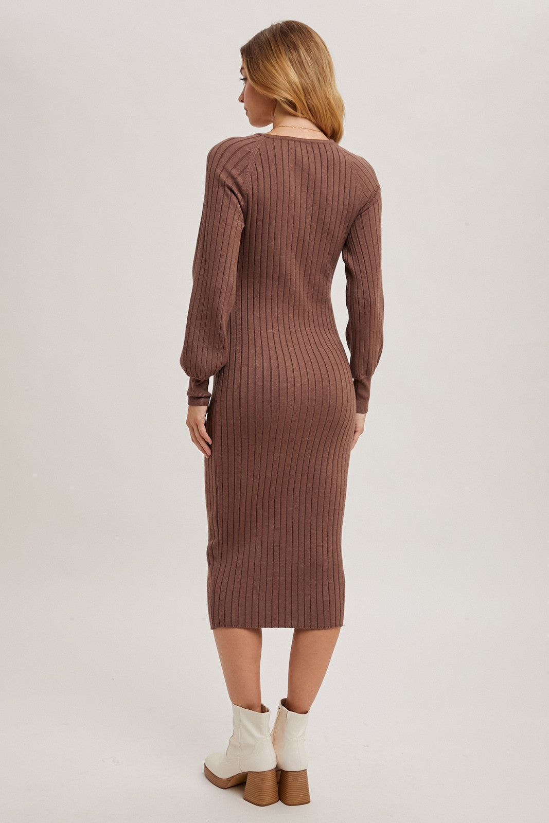 V-neck sweater Dress